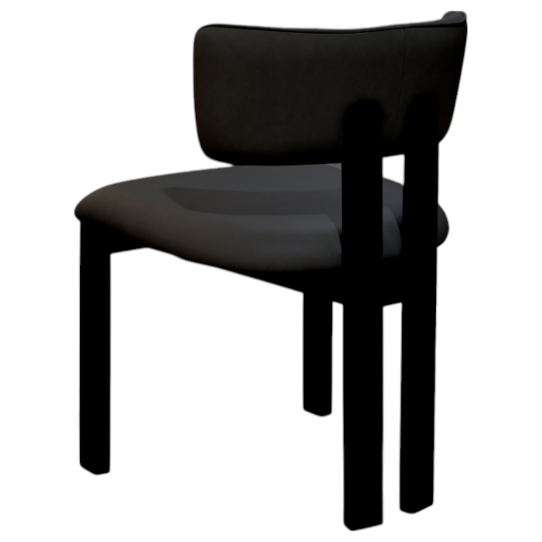 Modenese Dining Chair Black Leather - Future Classics Furniture