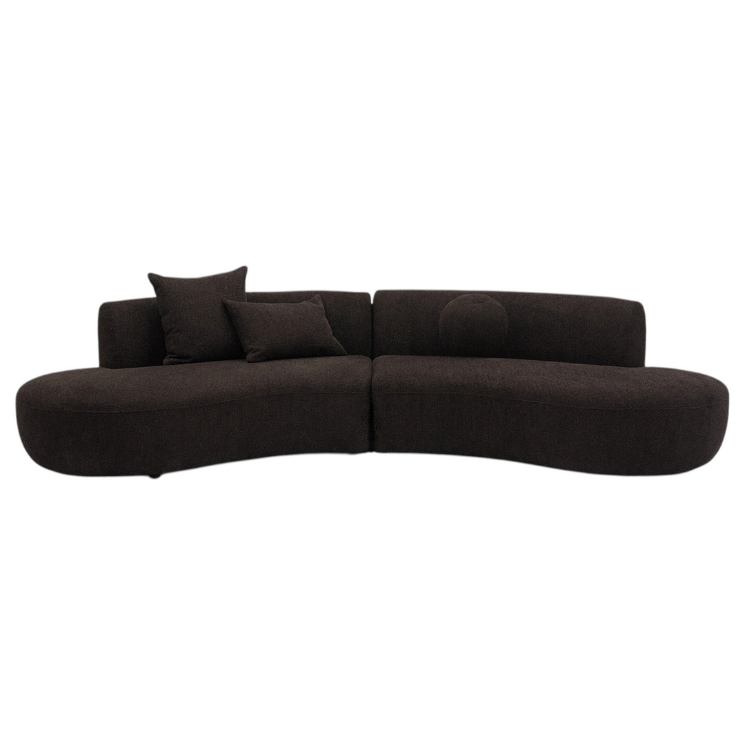 Eleganza Curved Sofa Chocolate - Future Classics Furniture