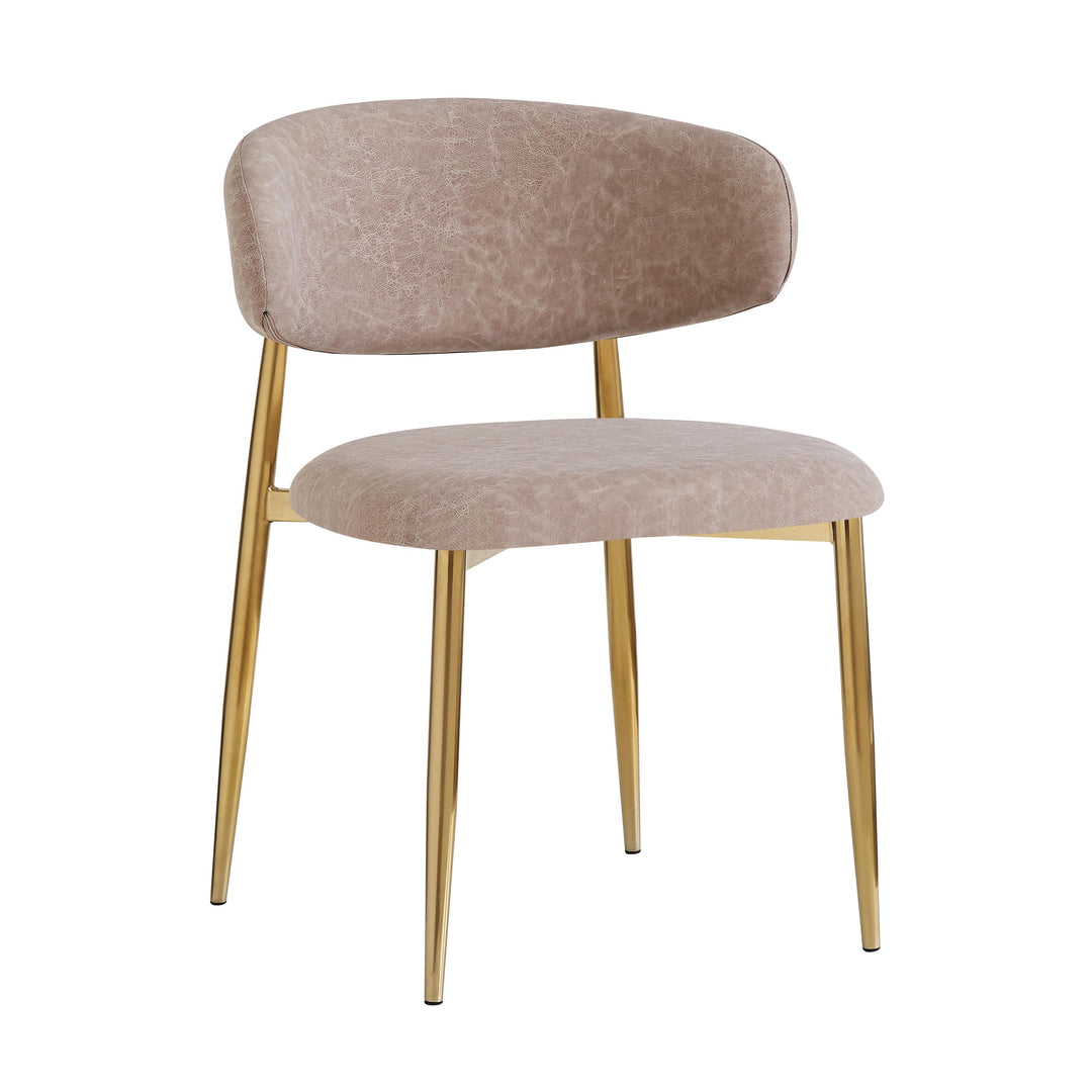 Victoria Dining Chair Mushroom Leather Look