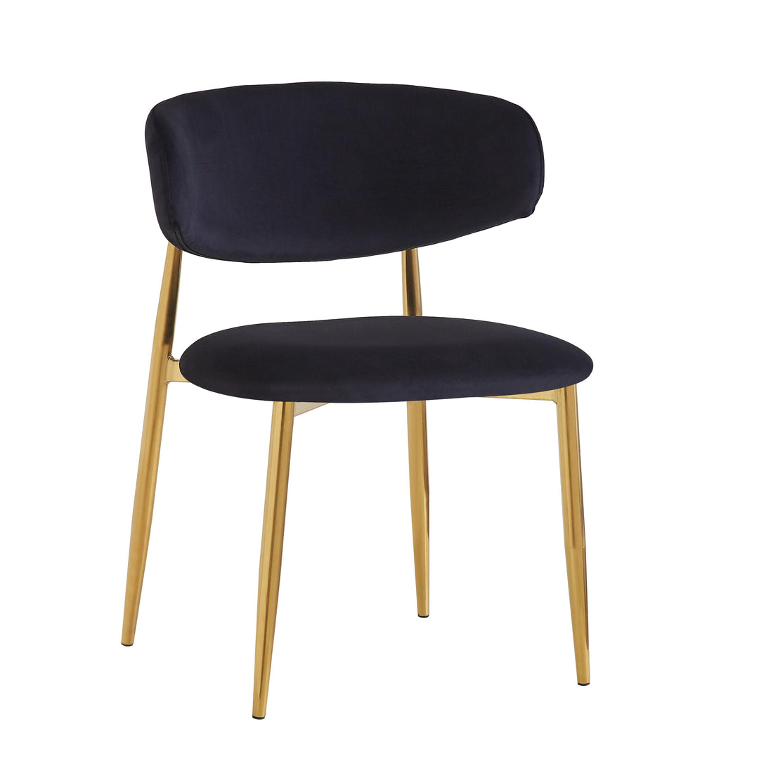 Victoria Dining Chair Black Velvet