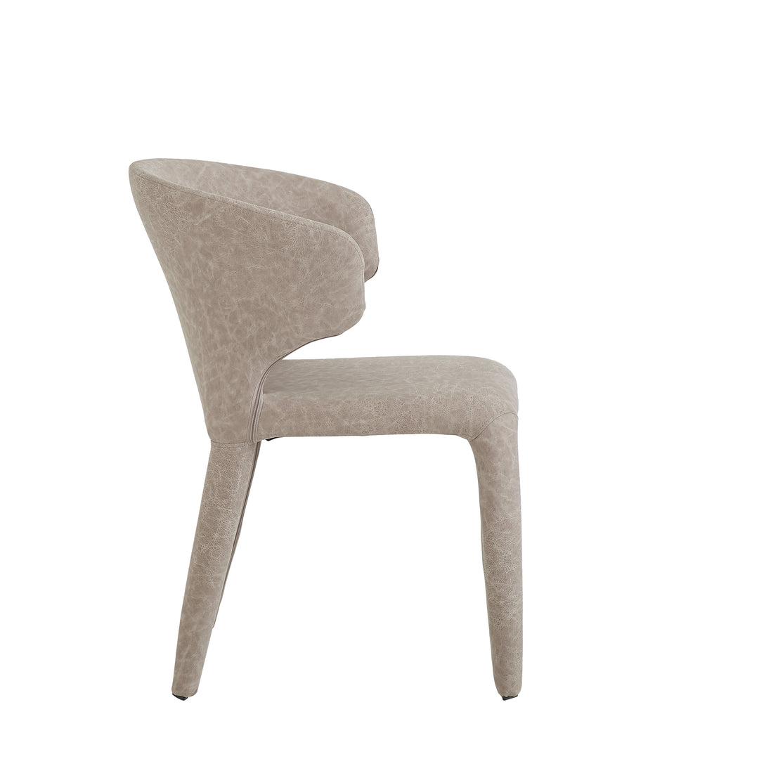 Romano Dining Chair Mushroom Leather Look - Future Classics Furniture