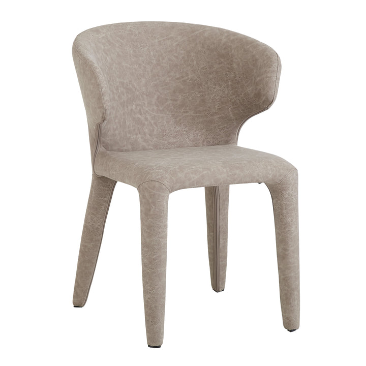 Romano Dining Chair Mushroom Leather Look - Future Classics Furniture