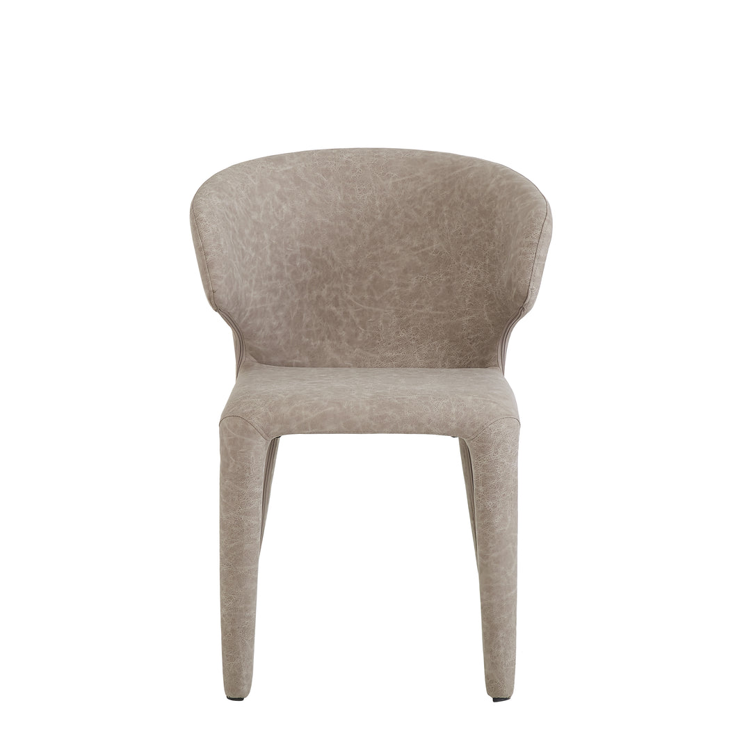 Romano Dining Chair Mushroom Leather Look - Future Classics Furniture