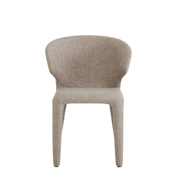 Romano Dining Chair Mushroom Leather Look - Future Classics Furniture