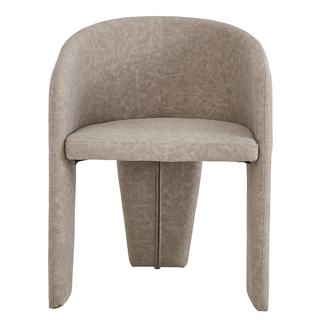 Isabella Dining Chair Mushroom Leather Look - Future Classics Furniture