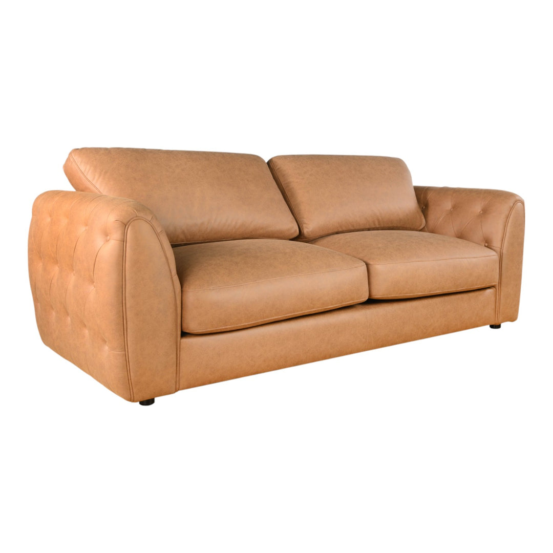 Windsor 3 Seater Sofa Tan Leather Look - Future Classics Furniture