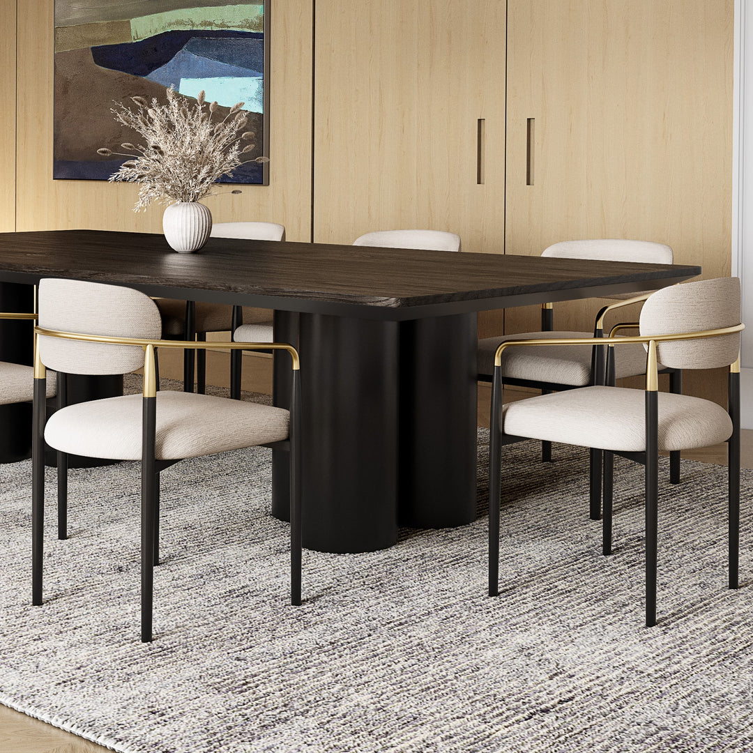 Rhodes Beige Fabric Dining Chair - Future Classics Furniture