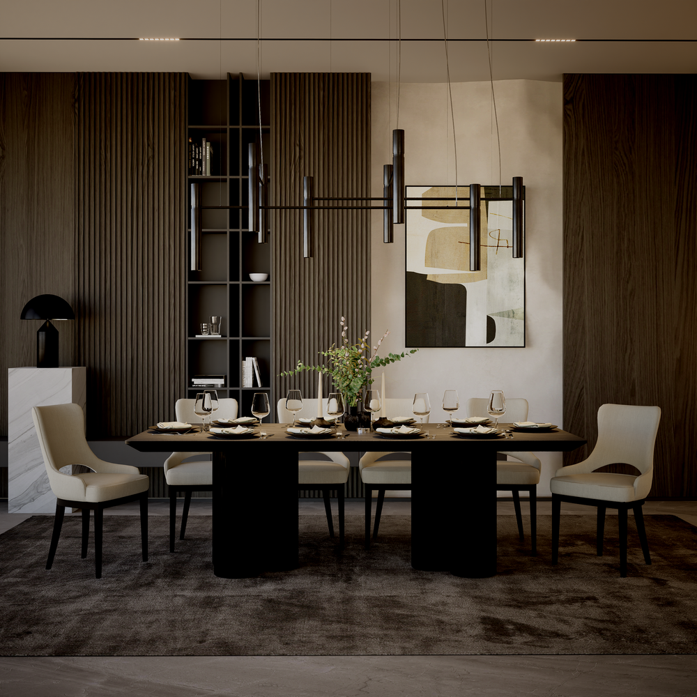 Oishi Dining Chair Beige Leather - Future Classics Furniture