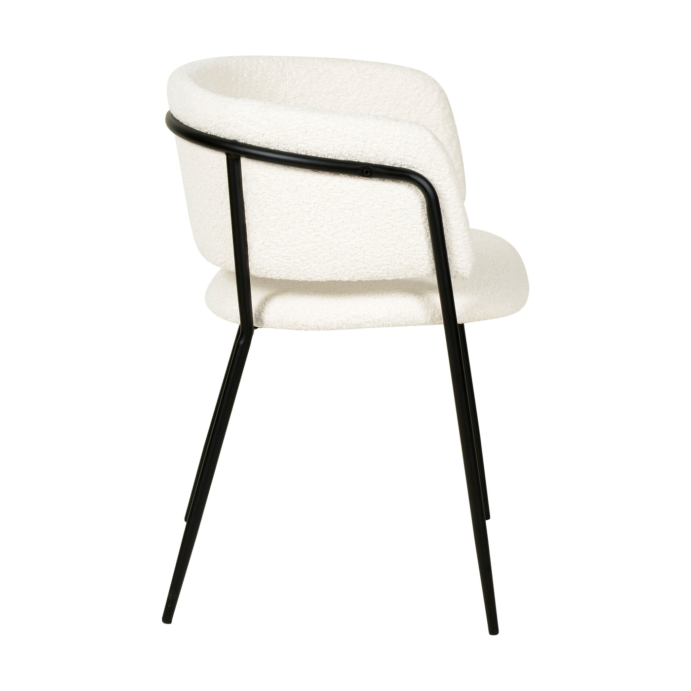Nell Dining Chair Boucle - Black Frame - Future Classics Furniture