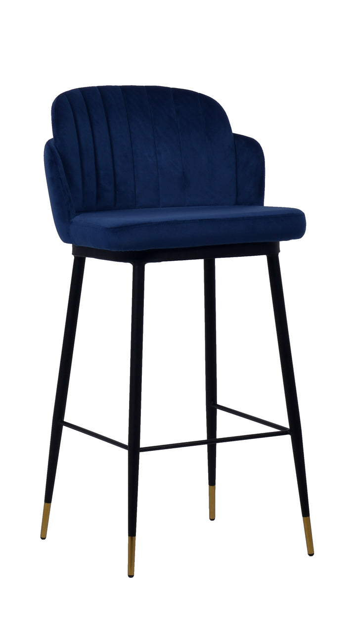 Talulah Bar Stool Navy Velvet - Future Classics Furniture