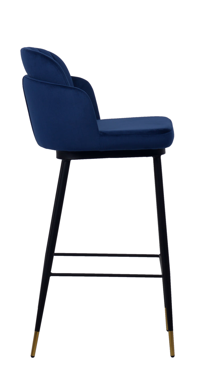 Talulah Bar Stool Navy Velvet - Future Classics Furniture