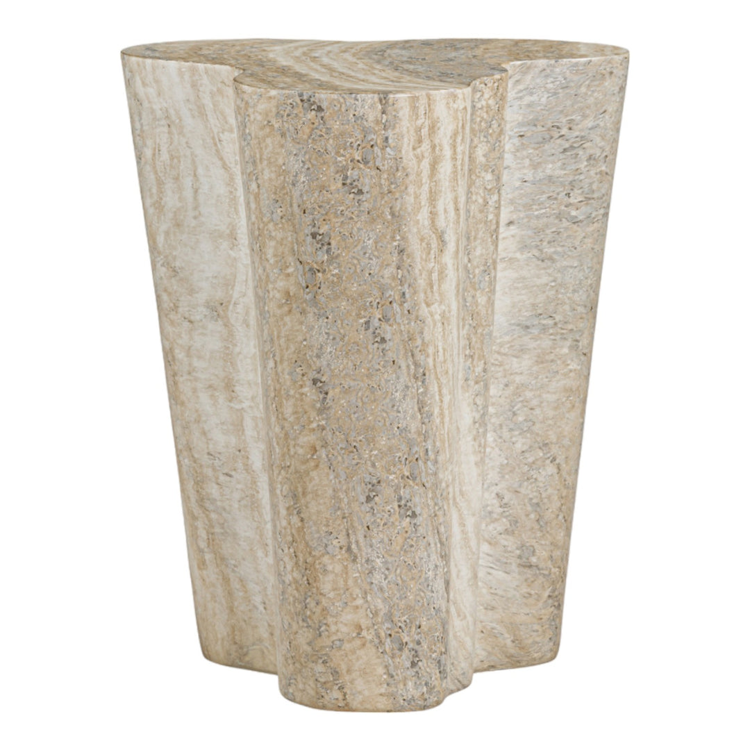 Wayva Side Table Travertine Finish - Future Classics Furniture