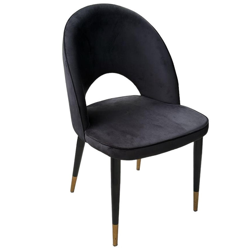 Bourdain Dining Chair Black Velvet - Future Classics Furniture