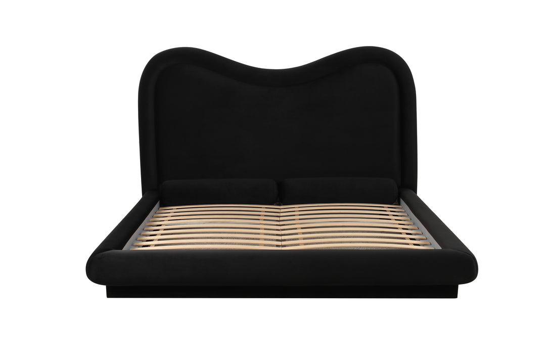 Tranquil King Bed Black Velvet - Future Classics Furniture