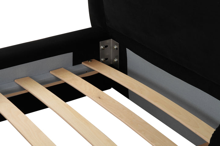 Tranquil King Bed Black Velvet - Future Classics Furniture