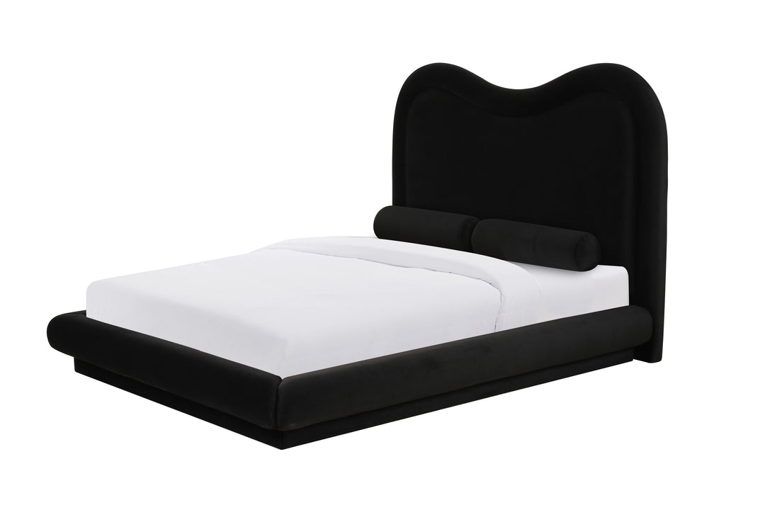 Tranquil Queen Bed Black Velvet - Future Classics Furniture