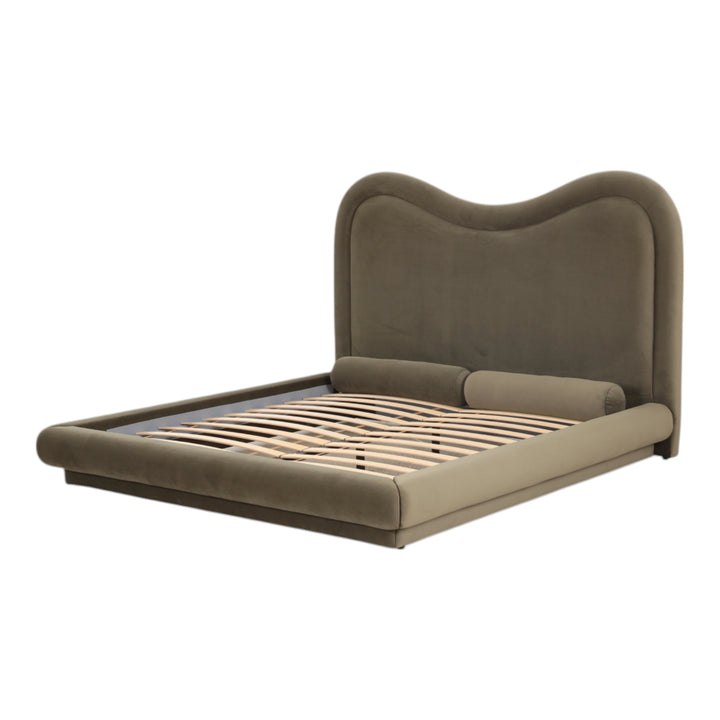 Tranquil King Bed Fern Green Velvet - Future Classics Furniture