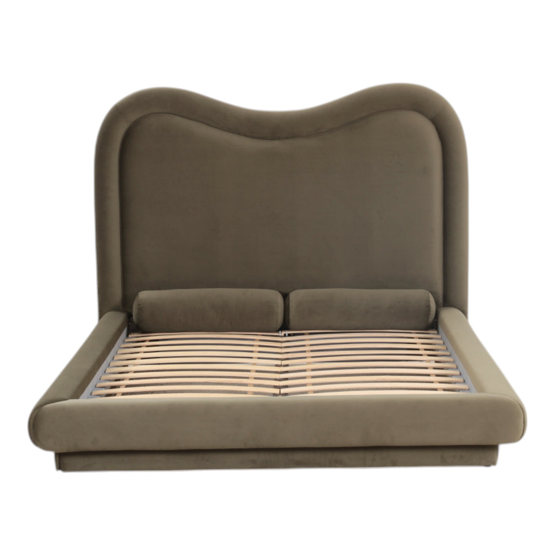 Tranquil King Bed Fern Green Velvet - Future Classics Furniture