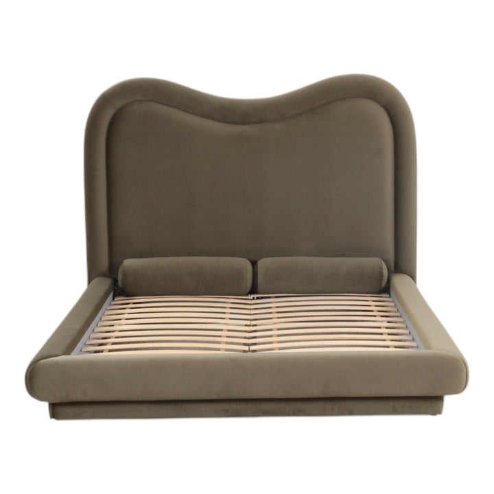 Tranquil King Bed Fern Green Velvet - Future Classics Furniture