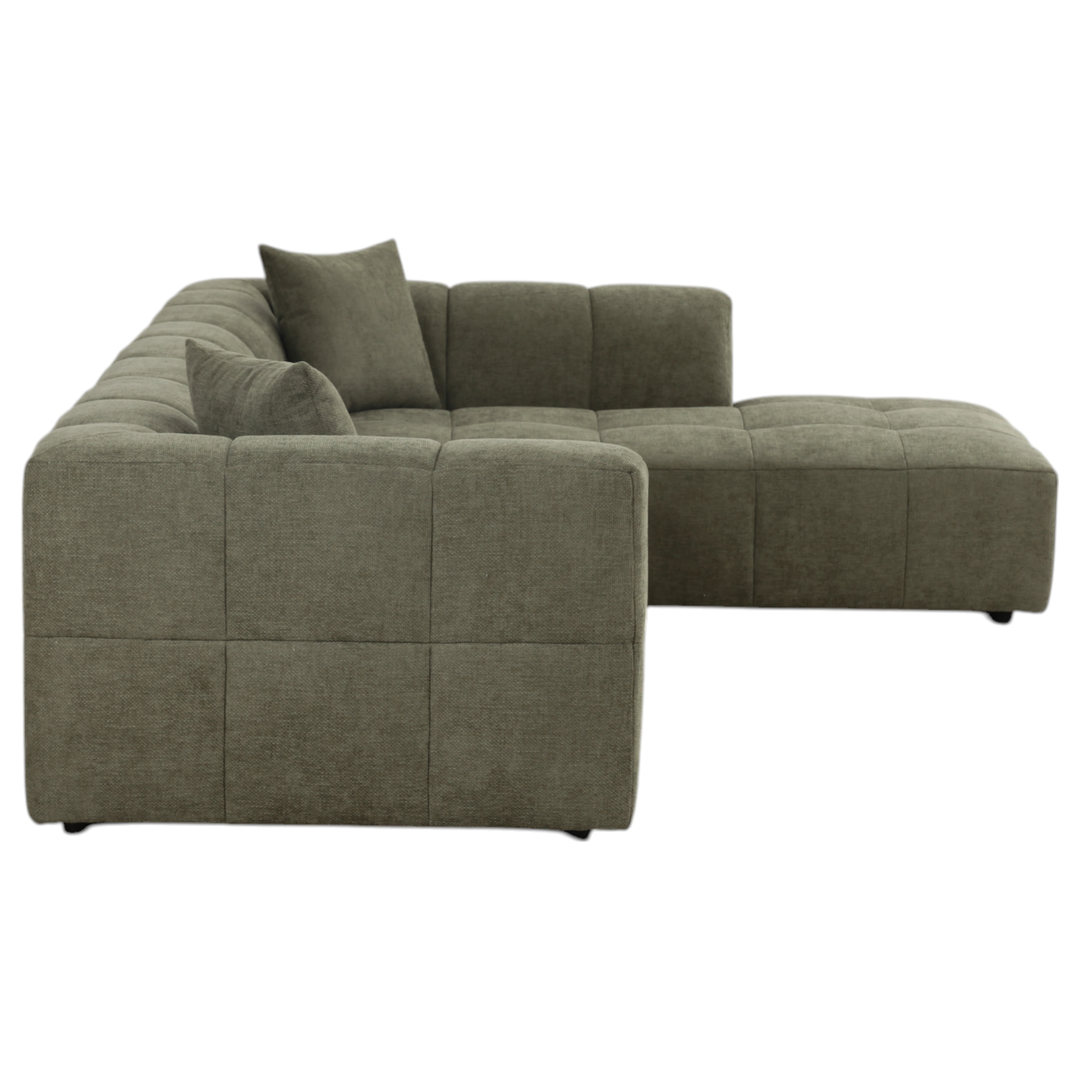 Sorenti Corner Sofa Moss Green - Future Classics Furniture