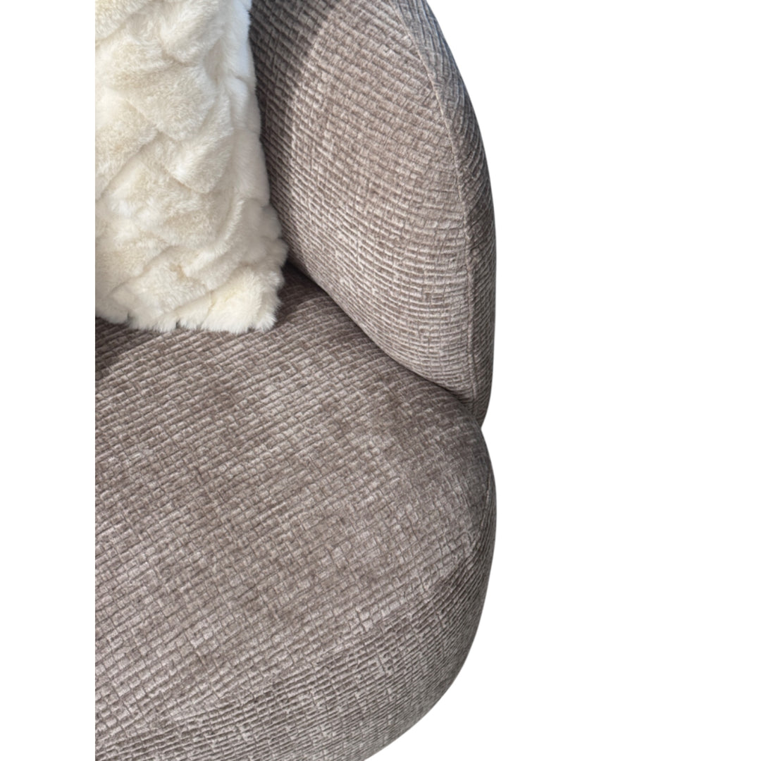 Puffy 3 Seater Sofa Textured Mushroom - Future Classics Furniture