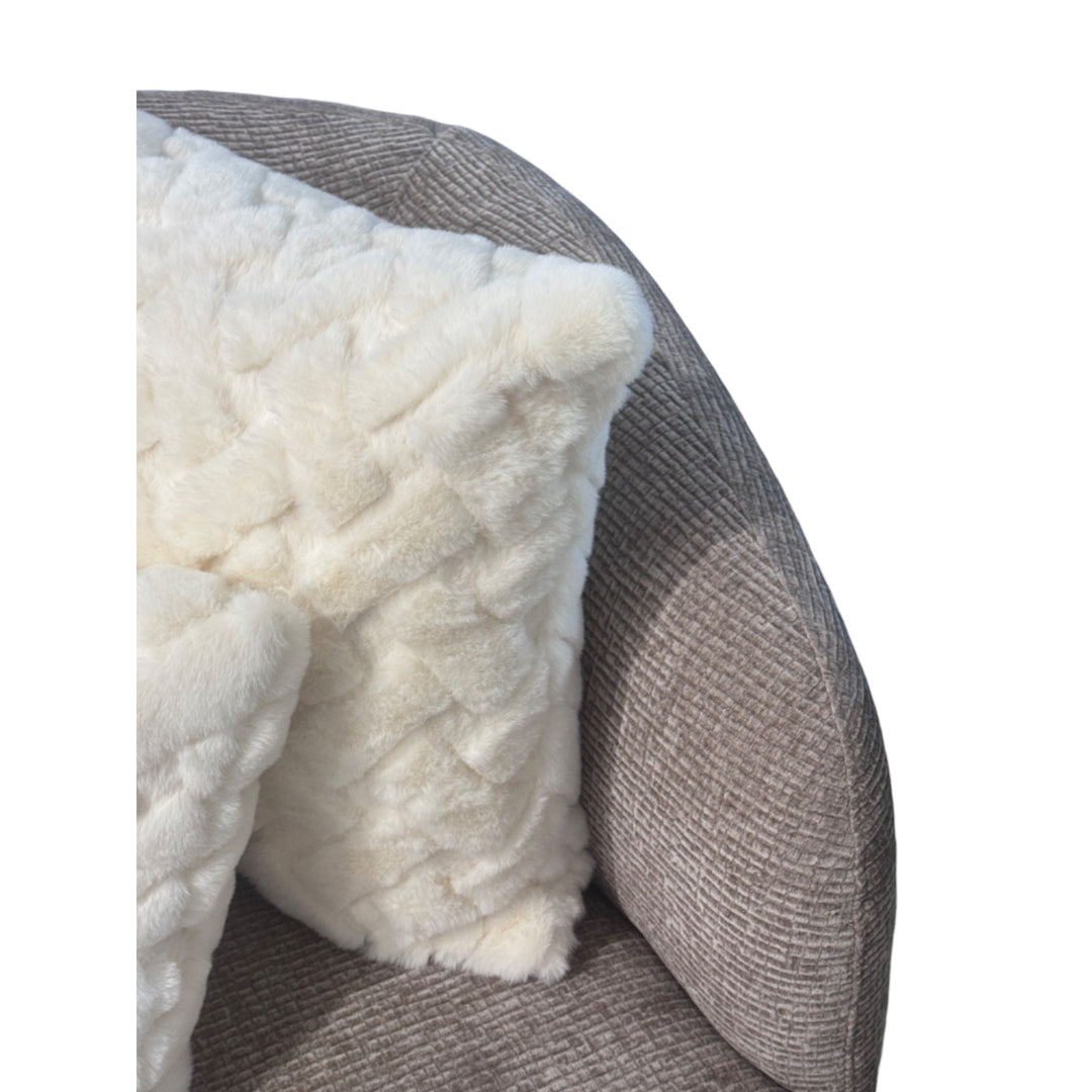 Puffy 3 Seater Sofa Textured Mushroom - Future Classics Furniture