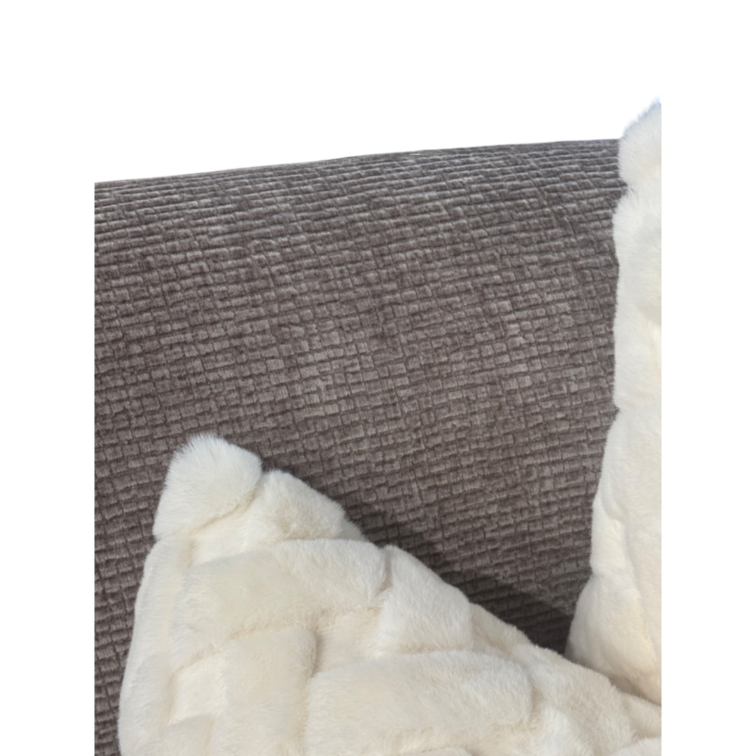 Puffy 3 Seater Sofa Textured Mushroom - Future Classics Furniture