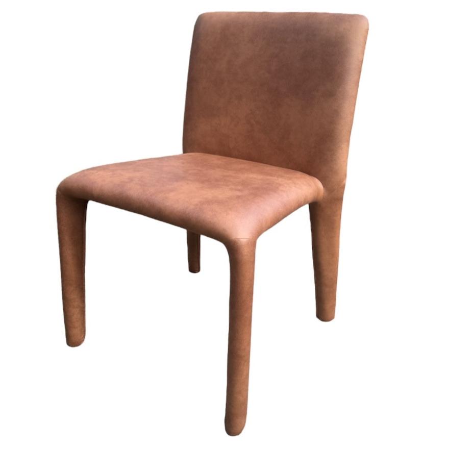 Royale Dining Chair Tan Leather Look - Future Classics Furniture