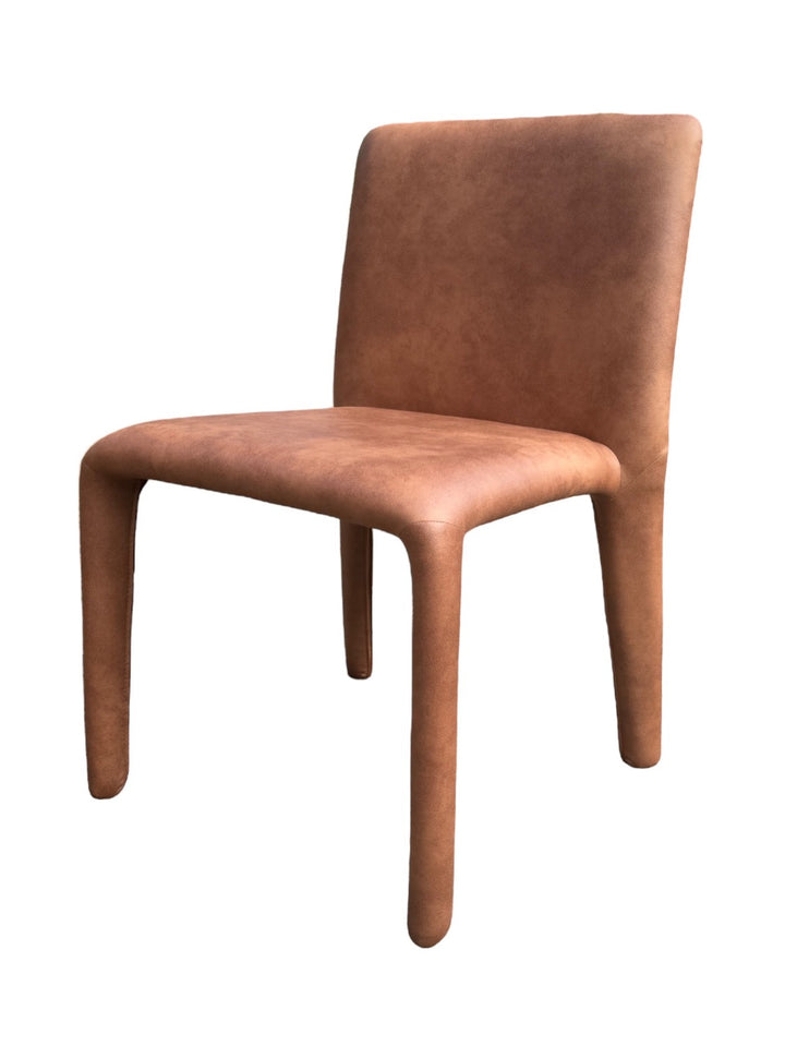 Royale Dining Chair Tan Leather Look - Future Classics Furniture