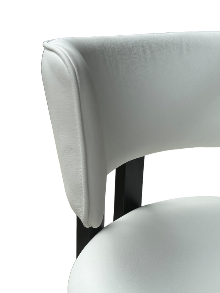 Modenese Dining Chair White Leather - Future Classics Furniture