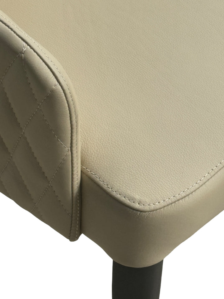 Yoshio Dining Chair Beige Leather - Future Classics Furniture