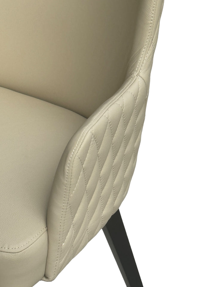 Yoshio Dining Chair Beige Leather - Future Classics Furniture