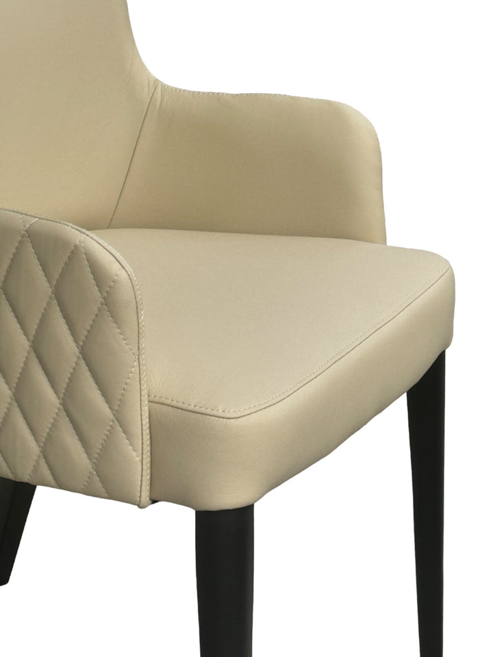 Yoshio Dining Chair Beige Leather - Future Classics Furniture