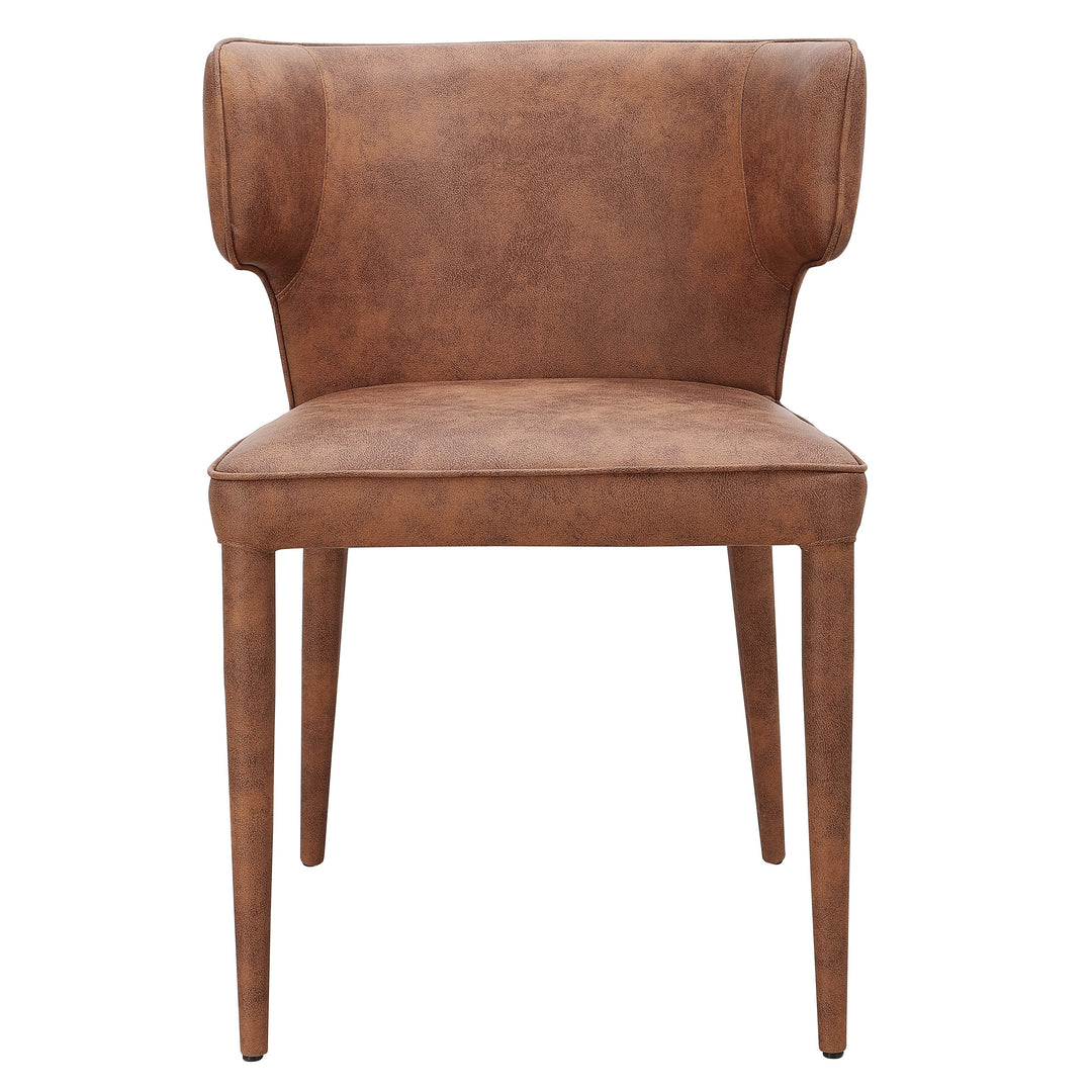 Portofino Dining Chair Tan Leather Look - Future Classics Furniture