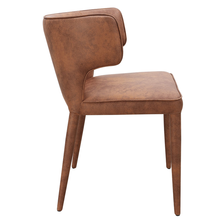 Portofino Dining Chair Tan Leather Look - Future Classics Furniture