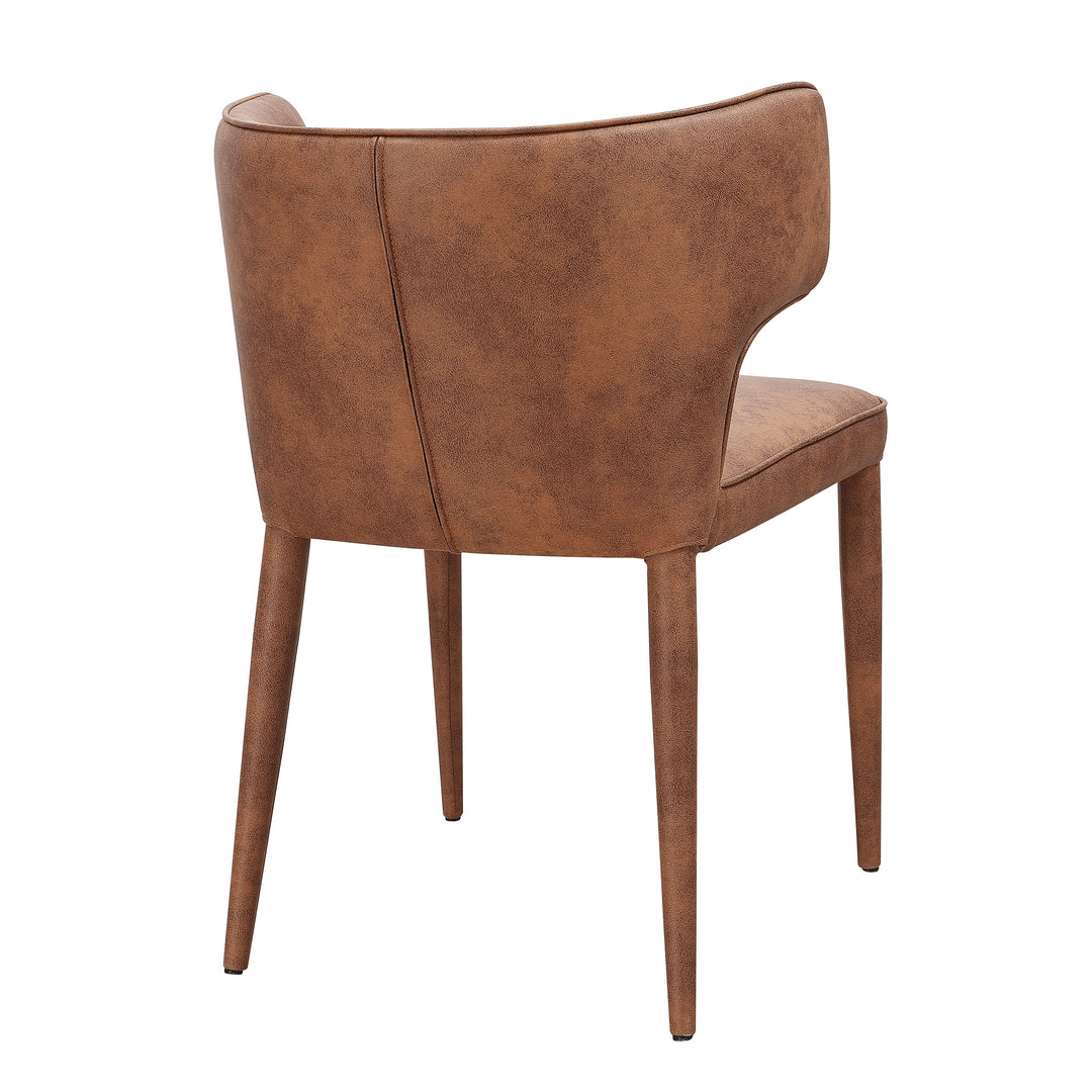 Portofino Dining Chair Tan Leather Look - Future Classics Furniture