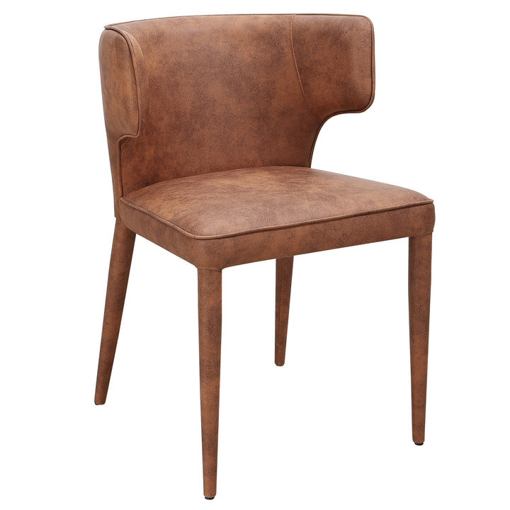 Portofino Dining Chair Tan Leather Look - Future Classics Furniture