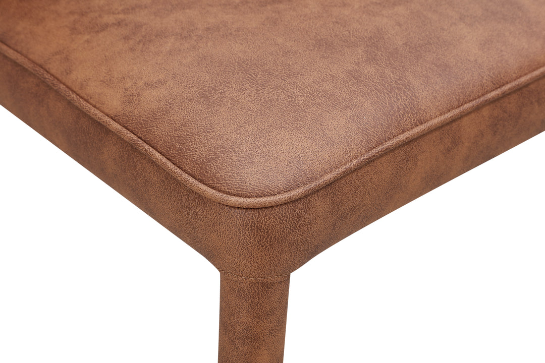 Portofino Dining Chair Tan Leather Look - Future Classics Furniture
