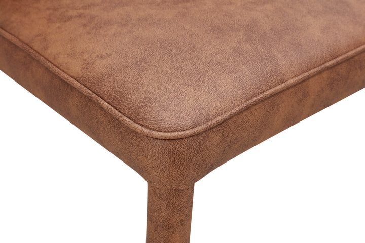 Portofino Dining Chair Tan Leather Look - Future Classics Furniture