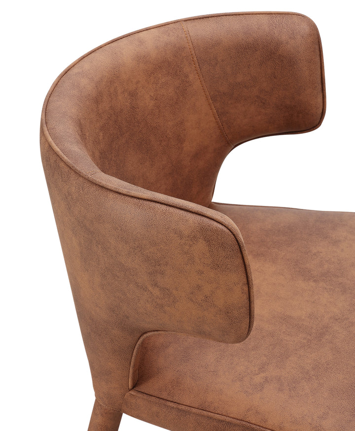 Portofino Dining Chair Tan Leather Look - Future Classics Furniture