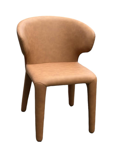Romano Dining Chair Tan Leather Look - Future Classics Furniture