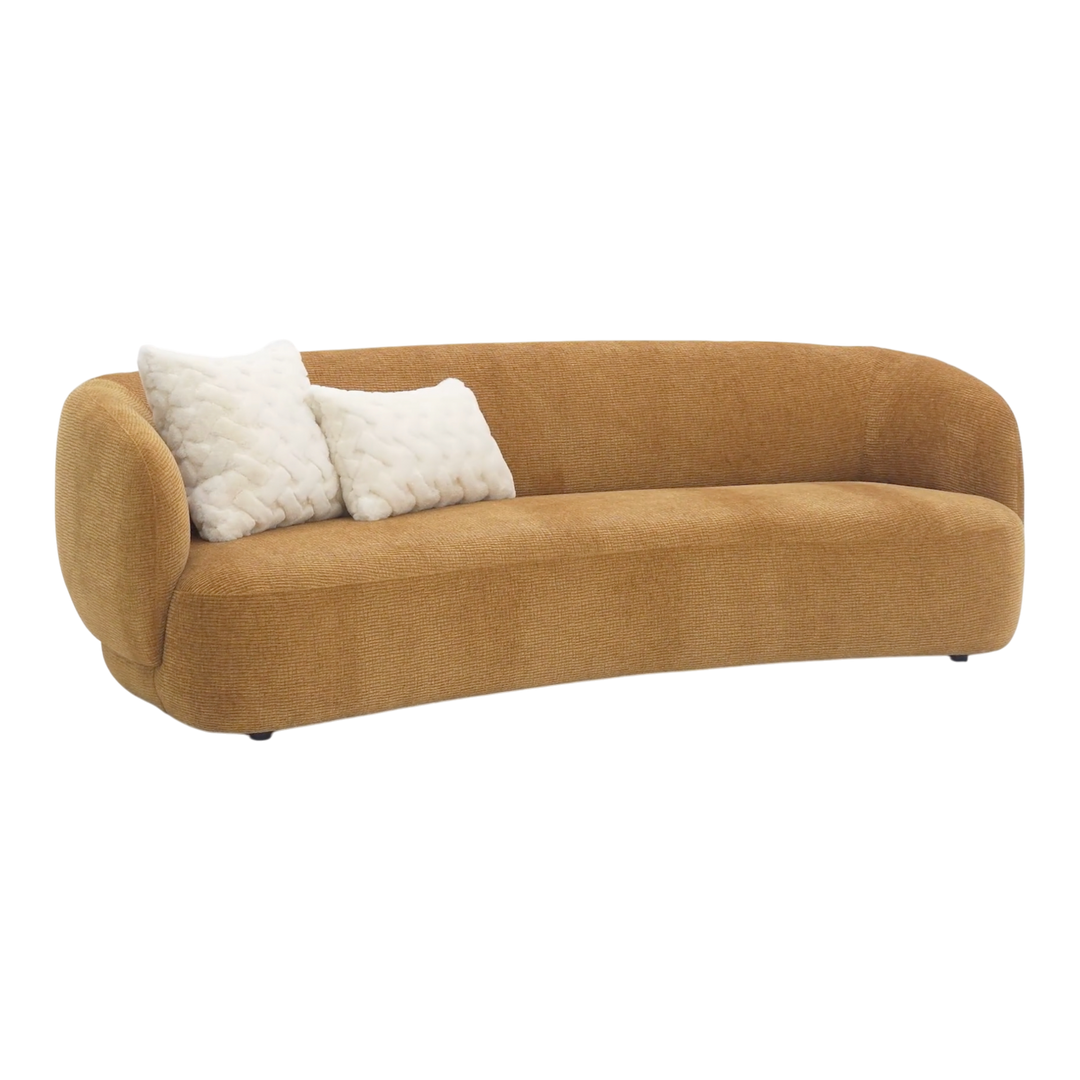 Puffy 3 Seater Sofa Textured Bronze