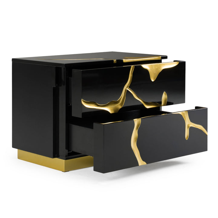 Yassica Bedside Table Black - Future Classics Furniture