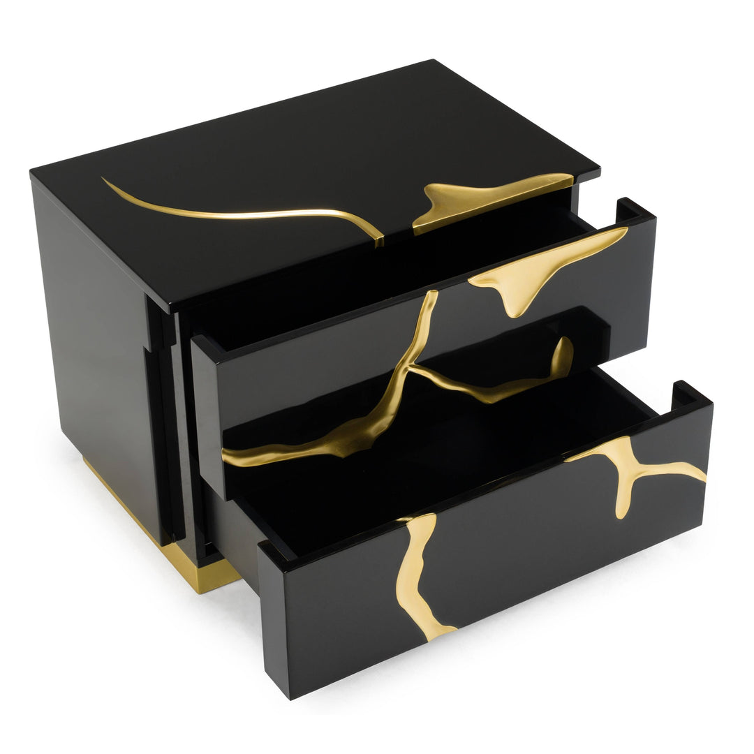 Yassica Bedside Table Black - Future Classics Furniture