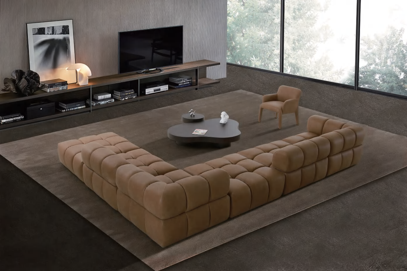 Block Modular Leather Sofa