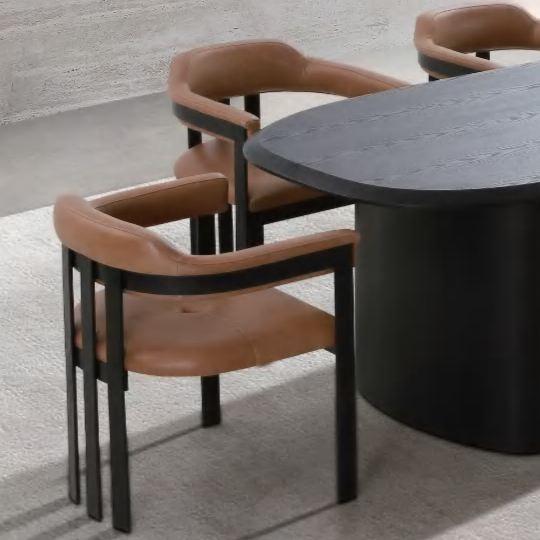 Giuseppe Tan Leather Dining Chair - Future Classics Furniture