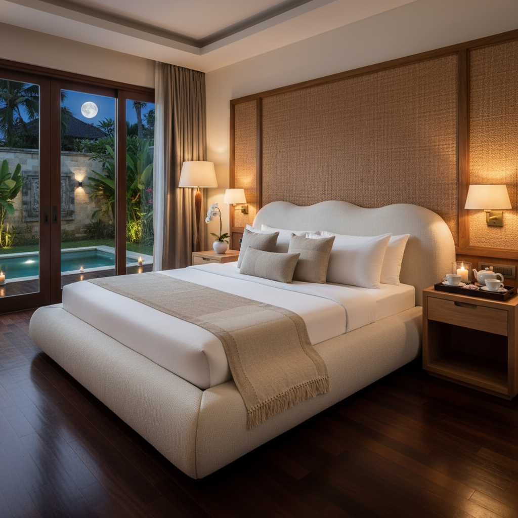 Biarritz Queen Bed Beige