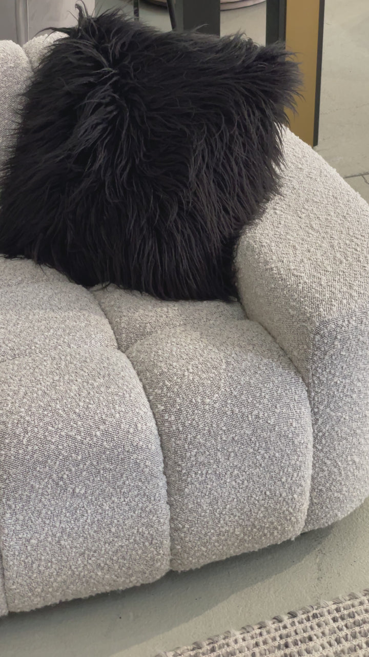Adriano Corner Sofa Light Grey Boucle