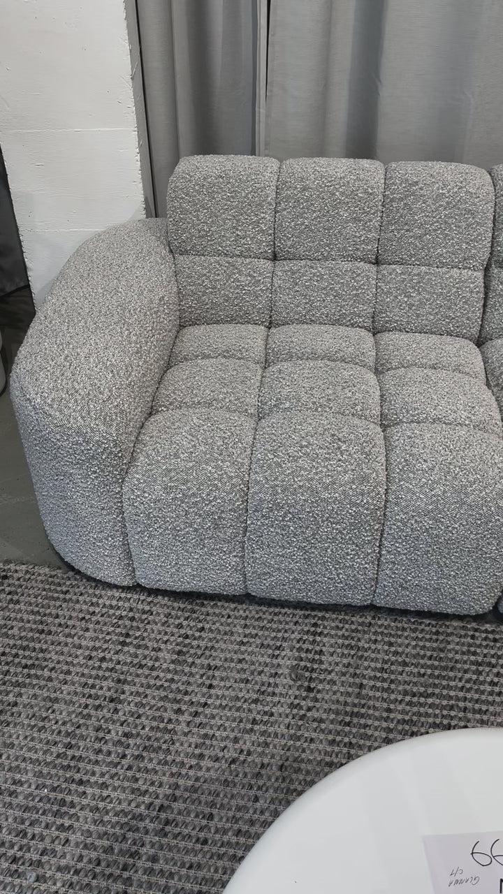 Adriano Corner Sofa Light Grey Boucle