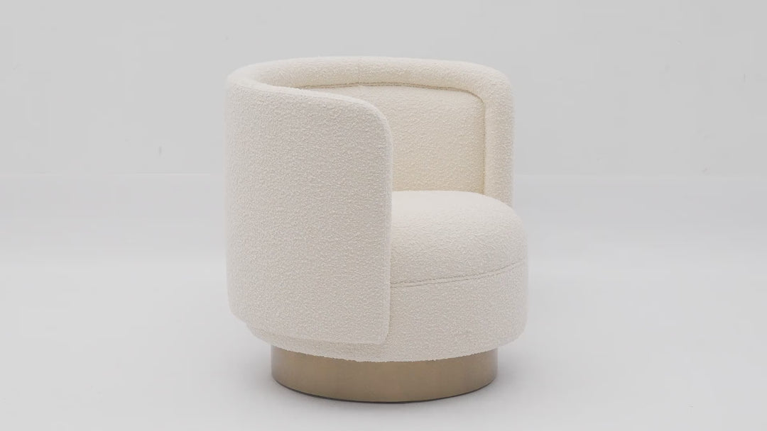 Bismarque Swivel Chair Boucle